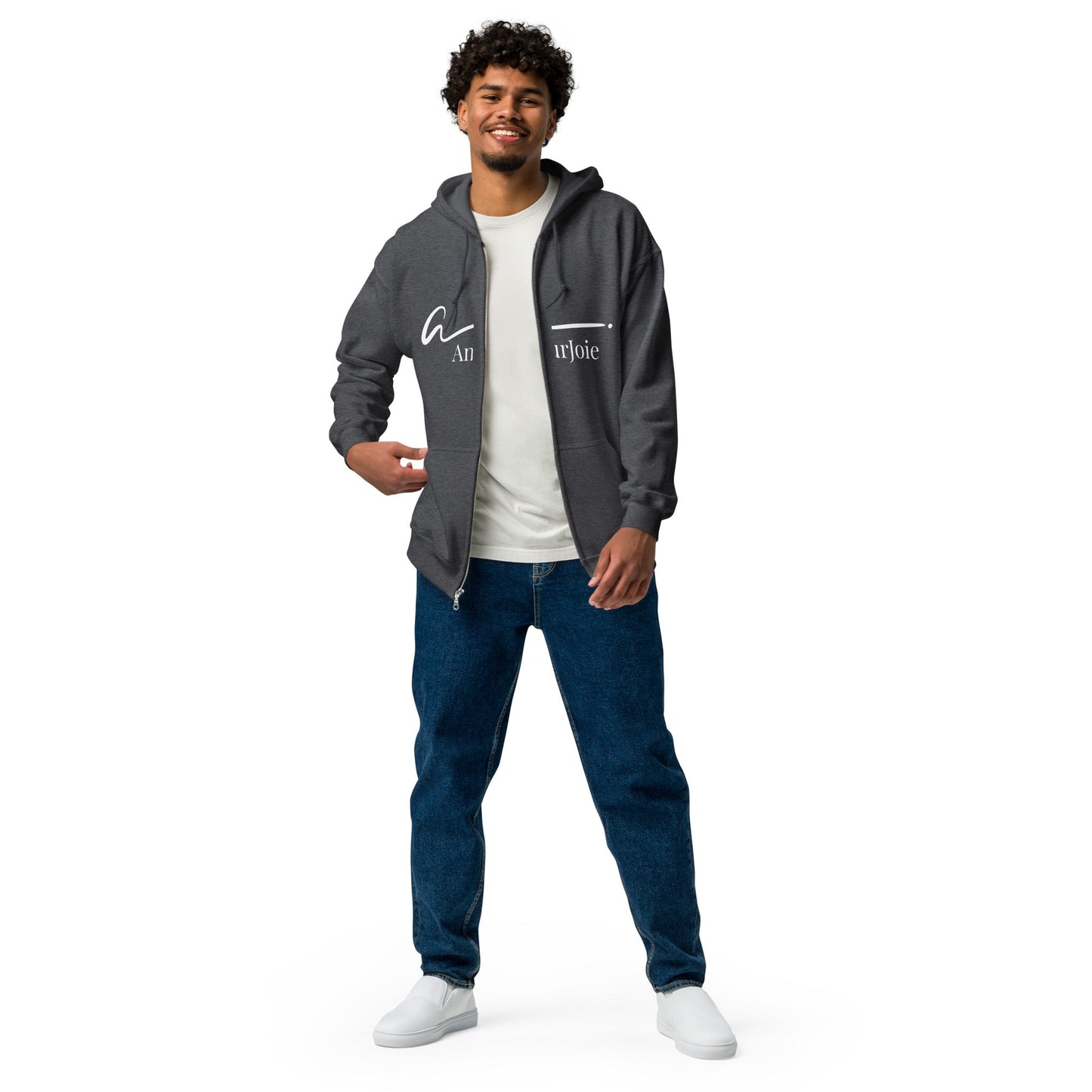 Amourjoie Unisex heavy blend zip hoodie My Store