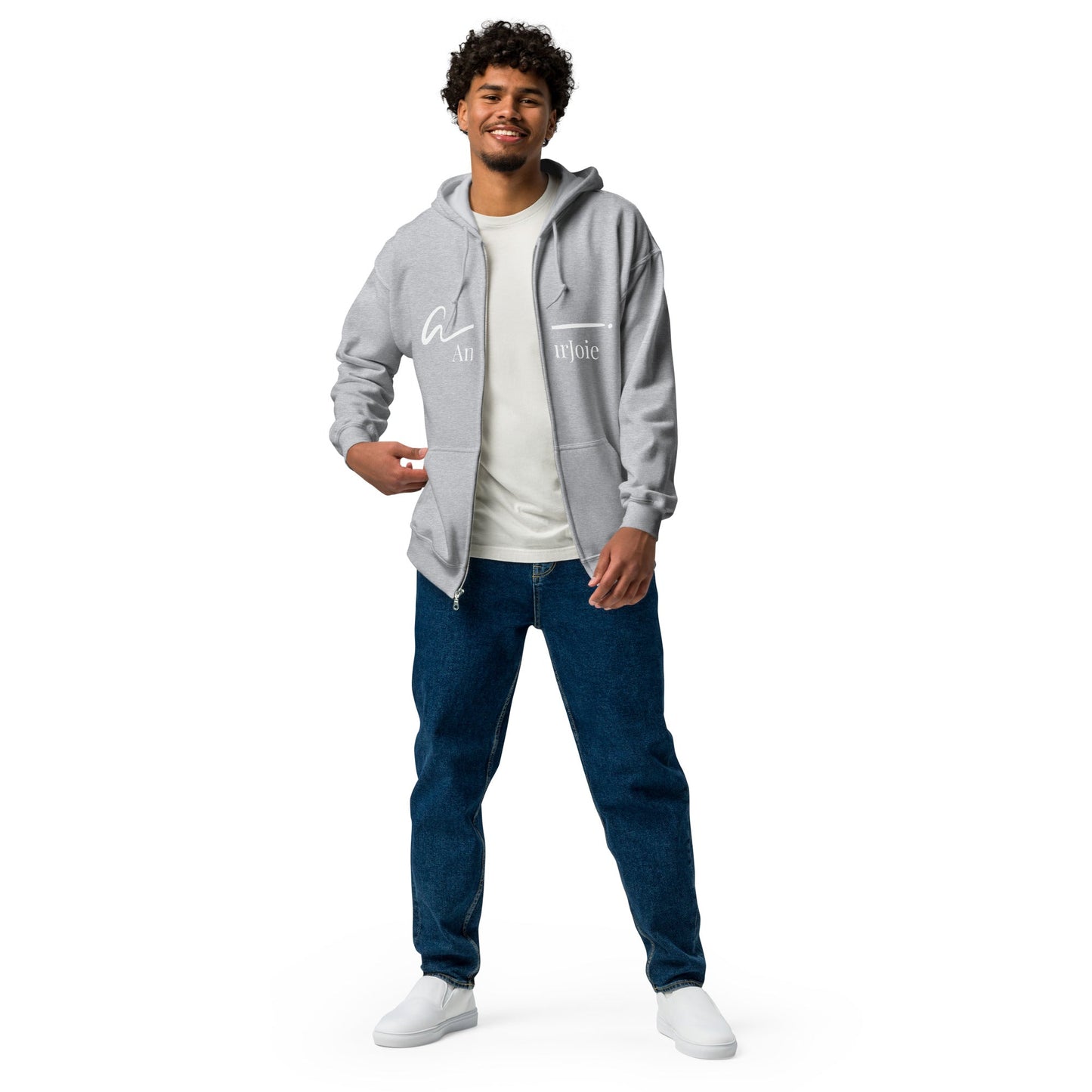 Amourjoie Unisex heavy blend zip hoodie My Store