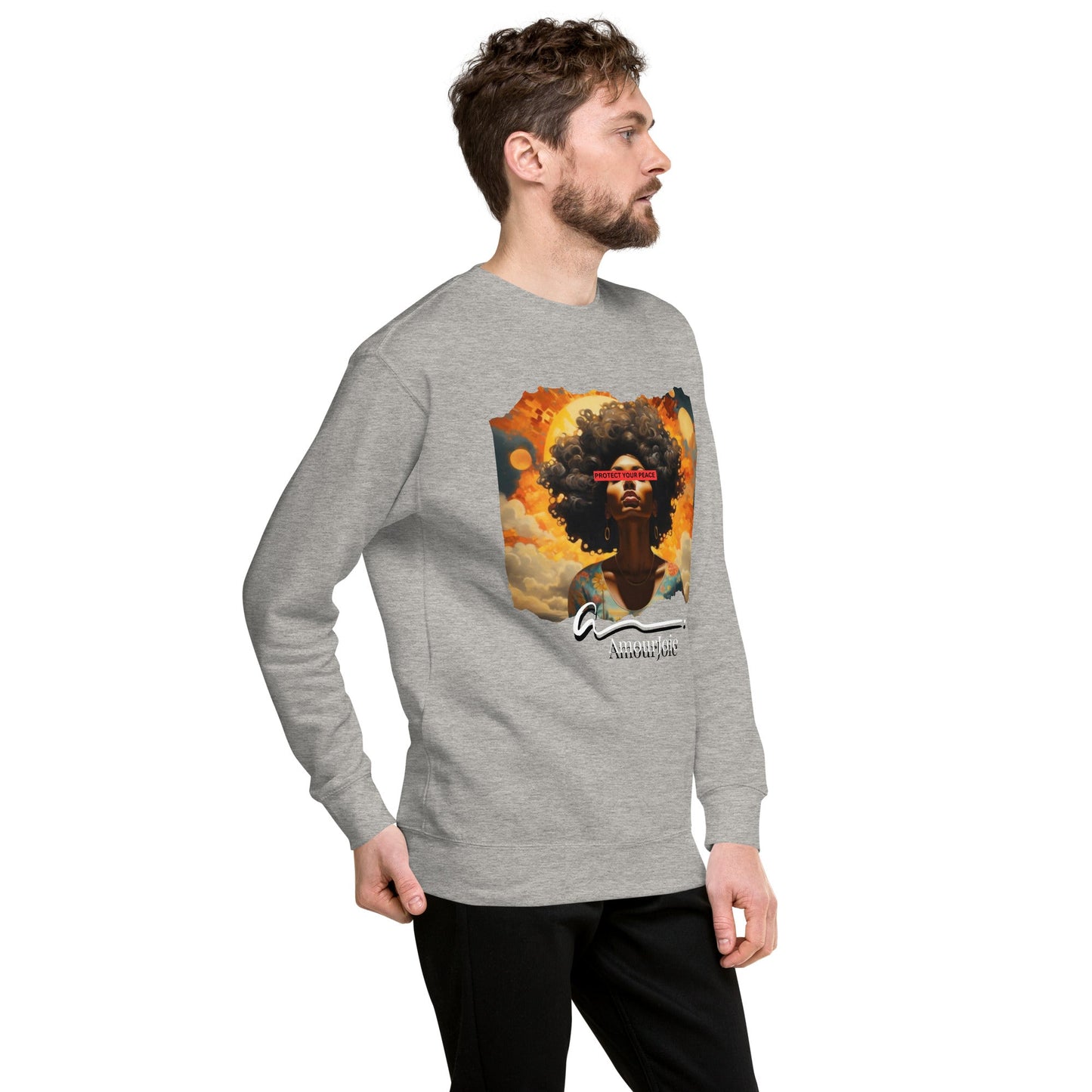 Amourjoie Protect Your peace Unisex Premium Sweatshirt My Store