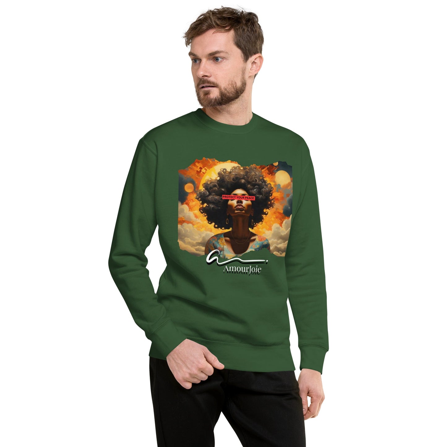 Amourjoie Protect Your peace Unisex Premium Sweatshirt My Store