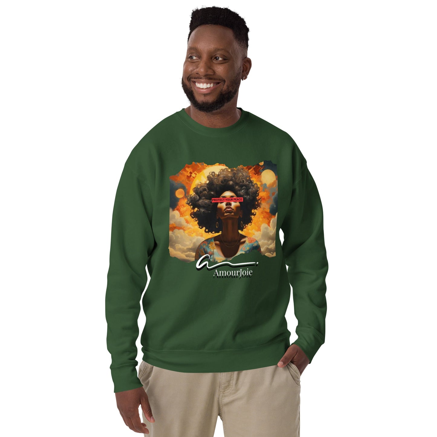 Amourjoie Protect Your peace Unisex Premium Sweatshirt My Store