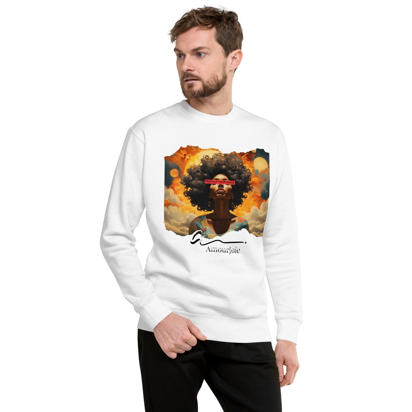 Amourjoie Protect Your peace Unisex Premium Sweatshirt My Store