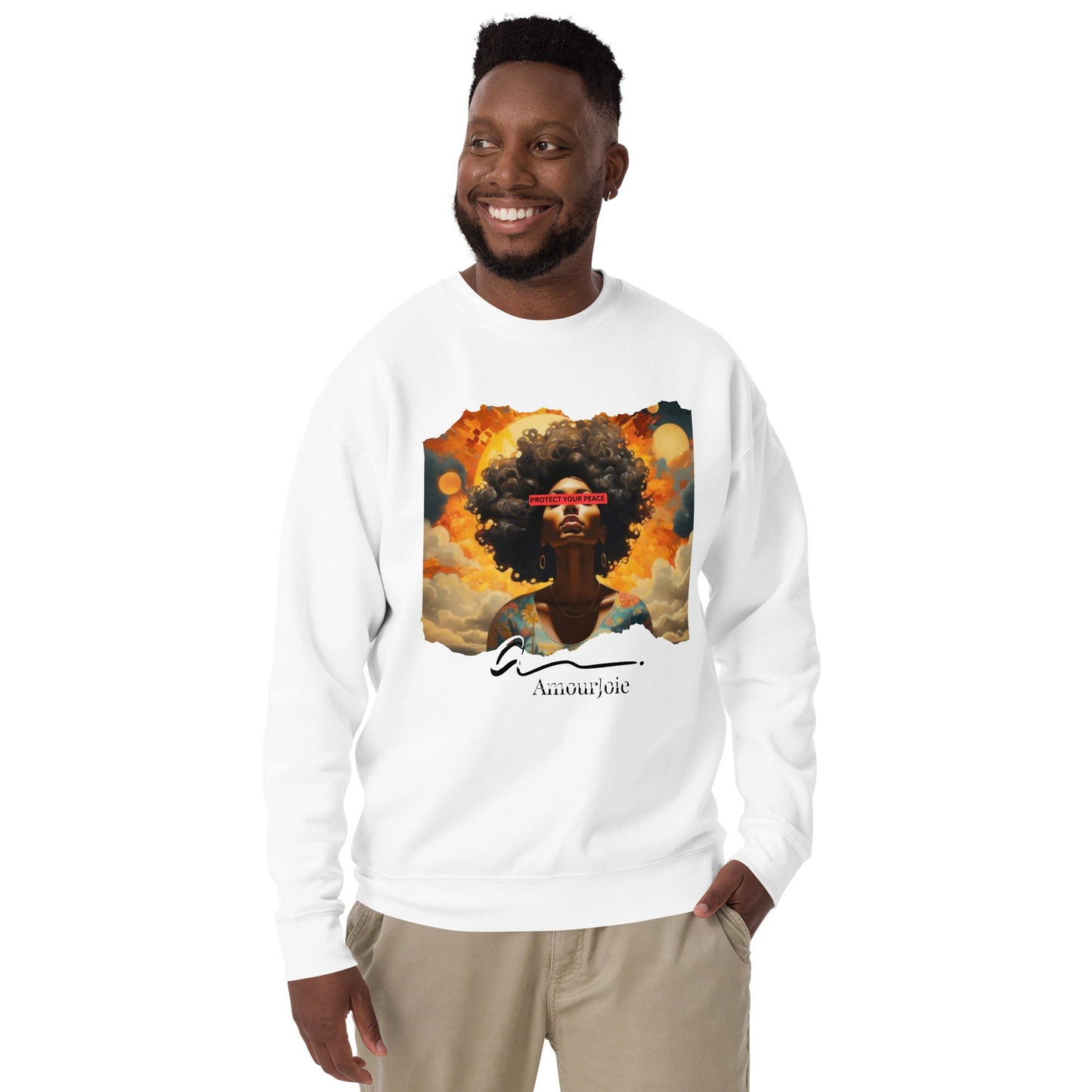 Amourjoie Protect Your peace Unisex Premium Sweatshirt My Store