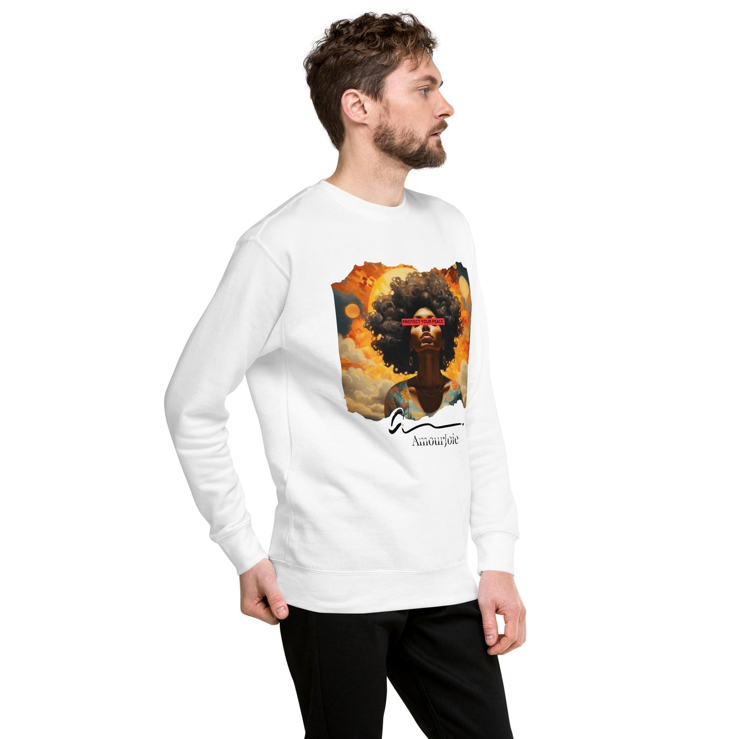 Amourjoie Protect Your peace Unisex Premium Sweatshirt My Store
