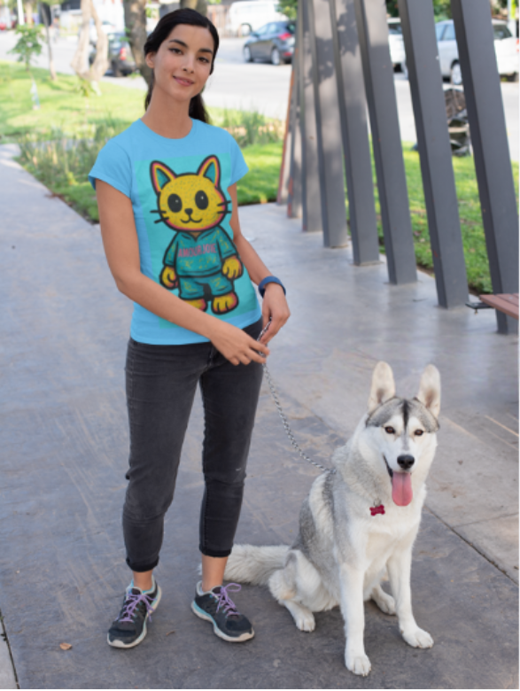 Neon kitty T-Shirt For Women