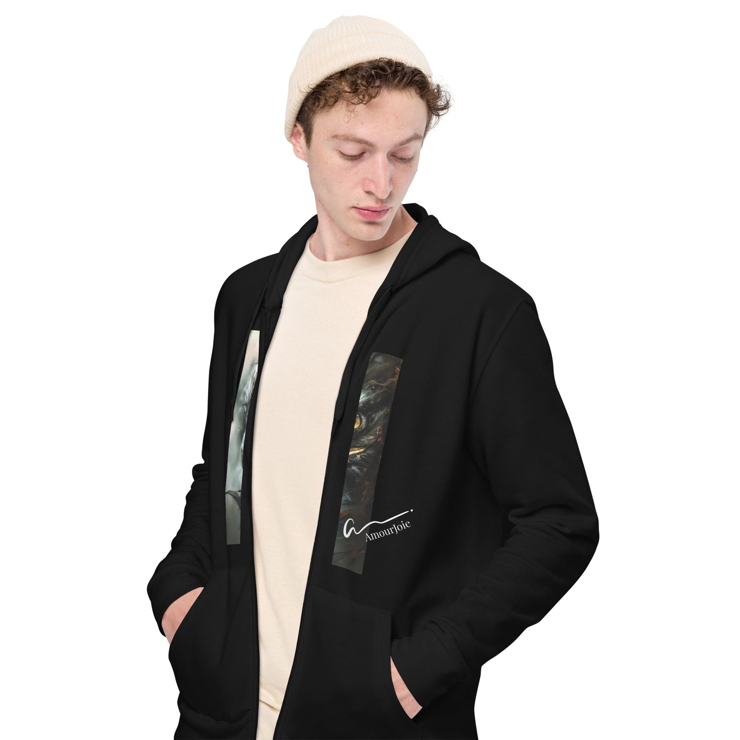 Amourjoie zone Unisex basic zip hoodie Amour-joie