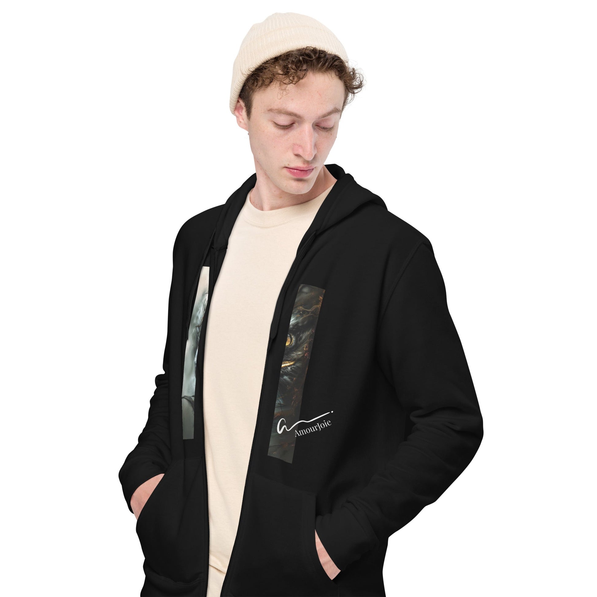 Amourjoie zone Unisex basic zip hoodie Amour-joie