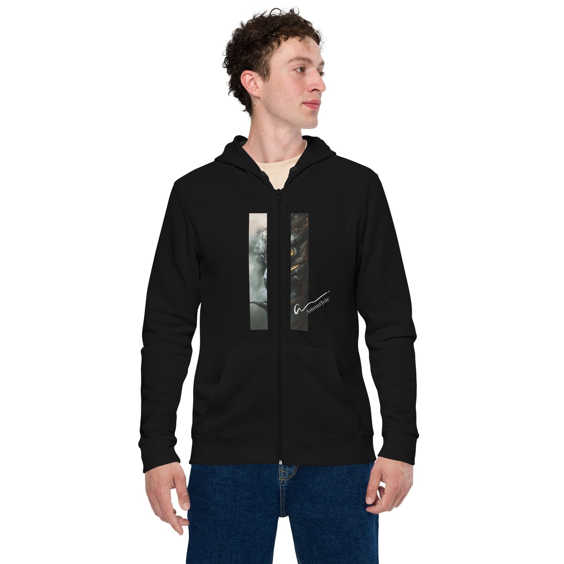 Amourjoie zone Unisex basic zip hoodie Amour-joie