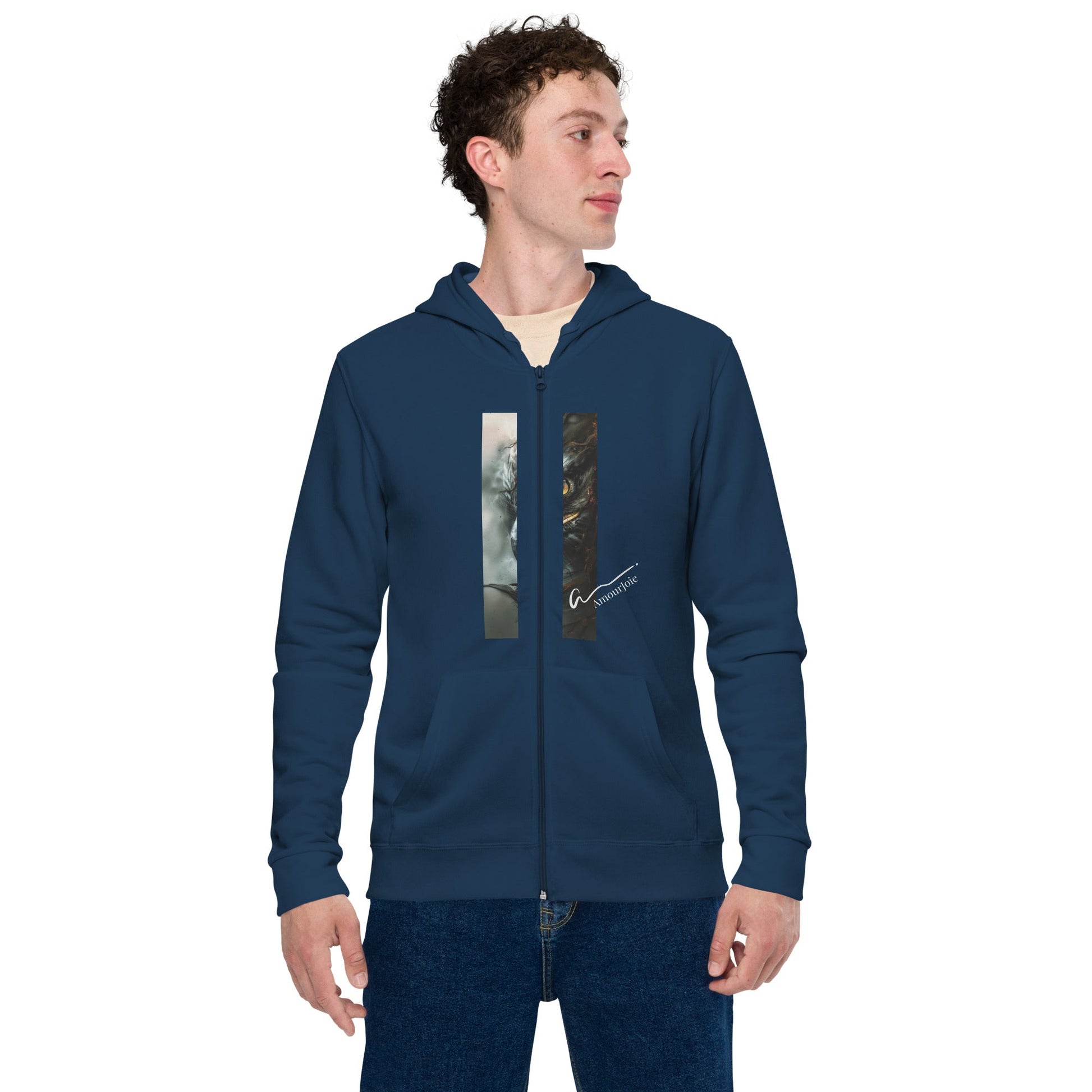 Amourjoie zone Unisex basic zip hoodie Amour-joie